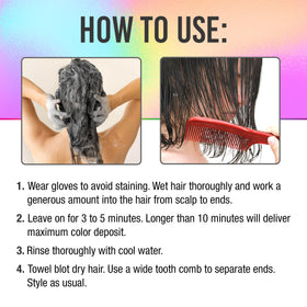 Punky Metaluminous being applied to wet hair to refresh purple color
