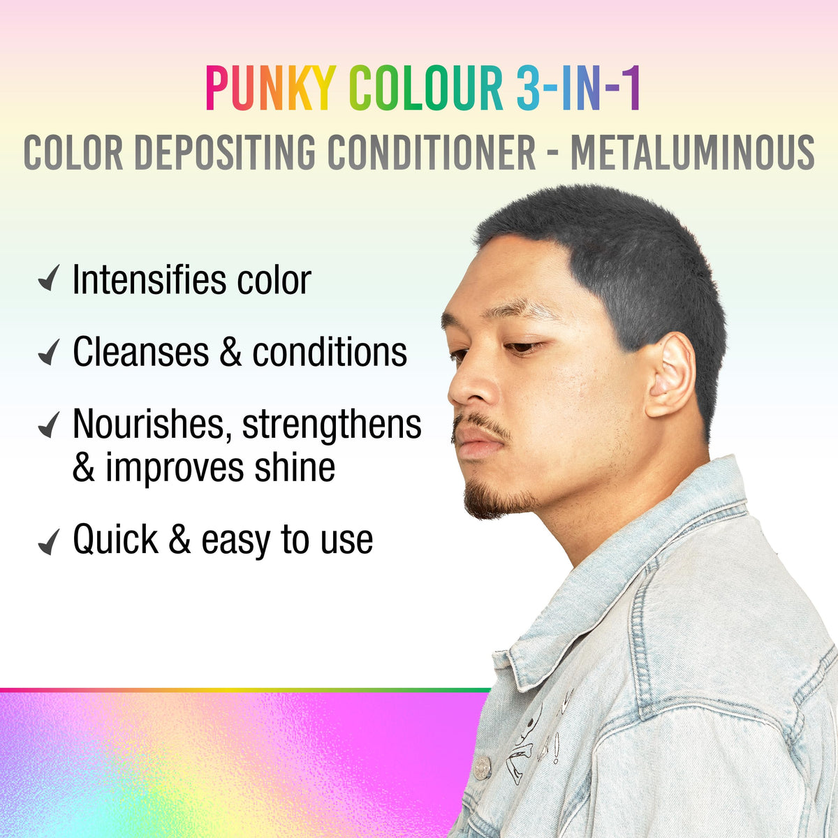 Punky Metaluminous creamy purple texture poured for visible pigment and hydration