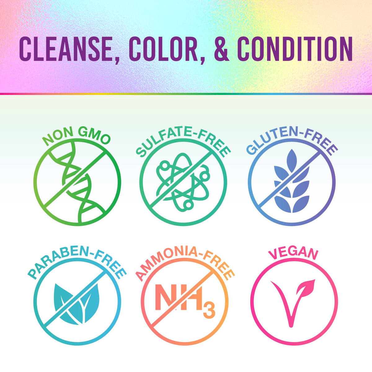 Punky Purpledacious bottle label detail showing vegan and sulfate-free benefits