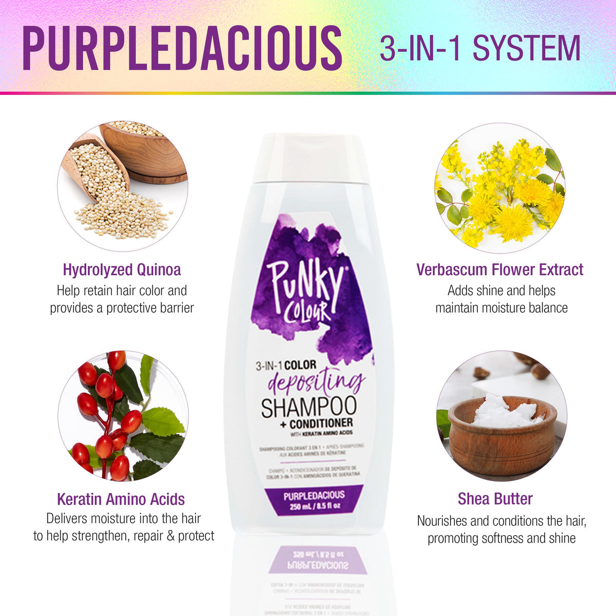 Punky Purpledacious applied to hair mid-application demonstrating color refresh