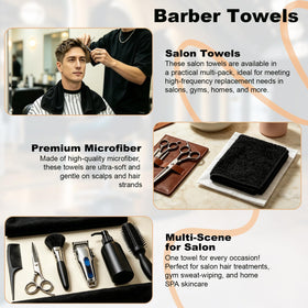 Puomue folded stack on salon counter conveying organized supply