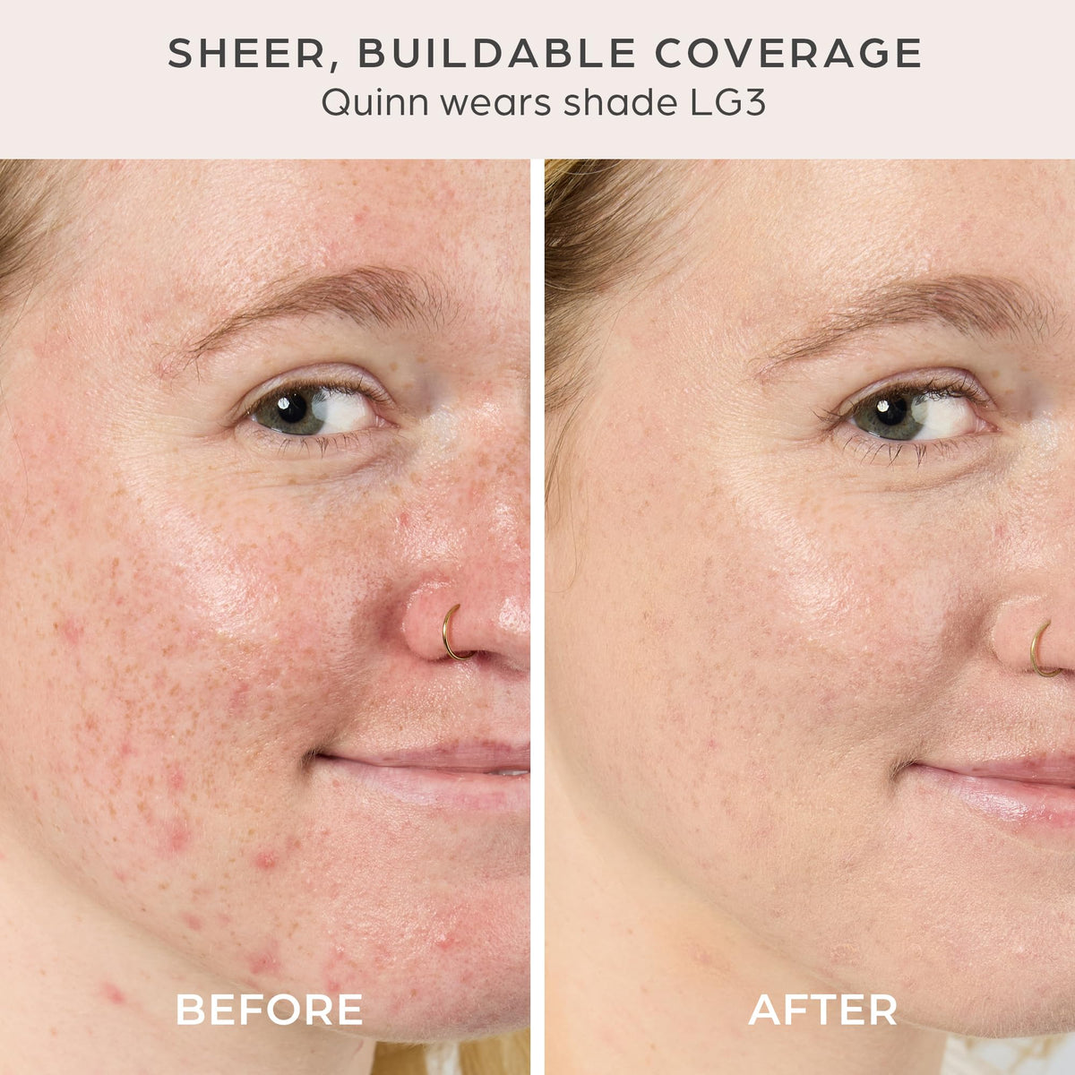 PÜR MINERALS applying tint with fingers to face for quick, mess-free coverage