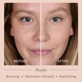 PÜR MINERALS sponge and applicator in use for even, long-lasting makeup setting