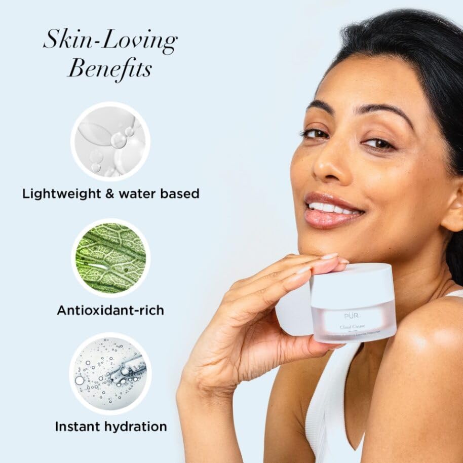 PÜR MINERALS texture close-up gel-to-water cream demonstrating lightweight glide