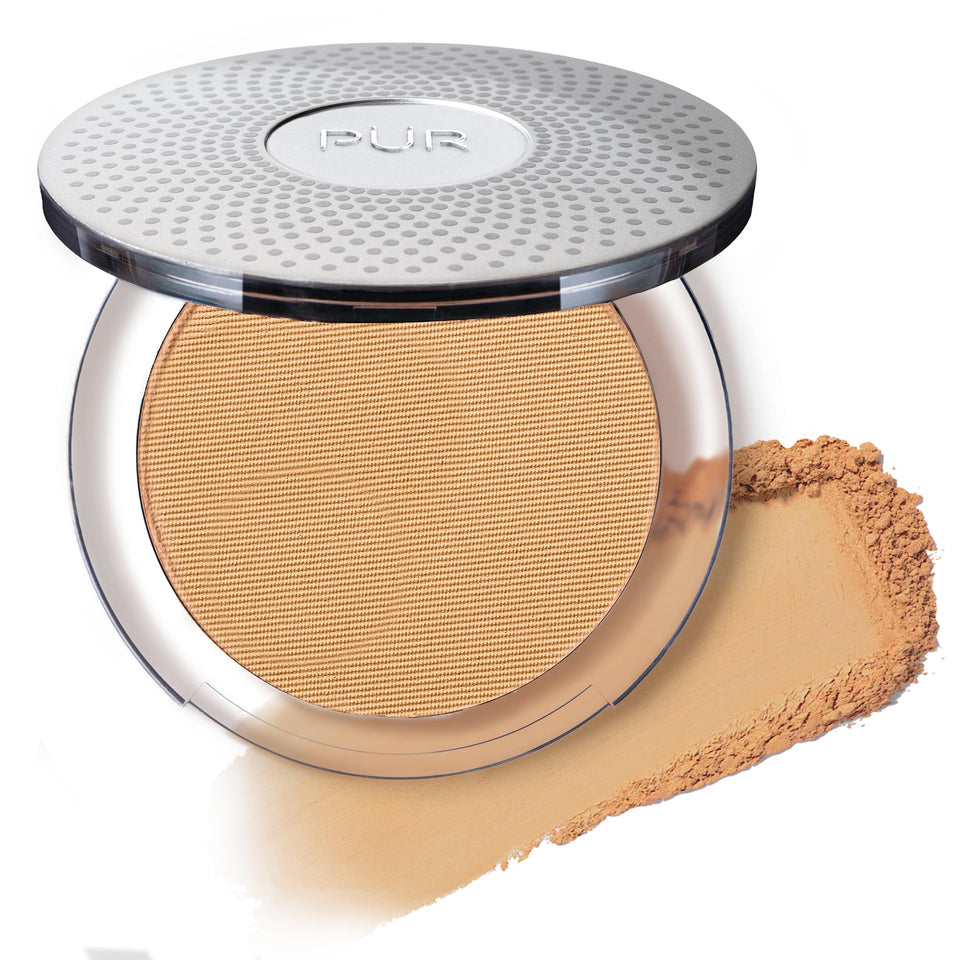 PÜR MINERALS compact front in beige showing sleek packaging and portability