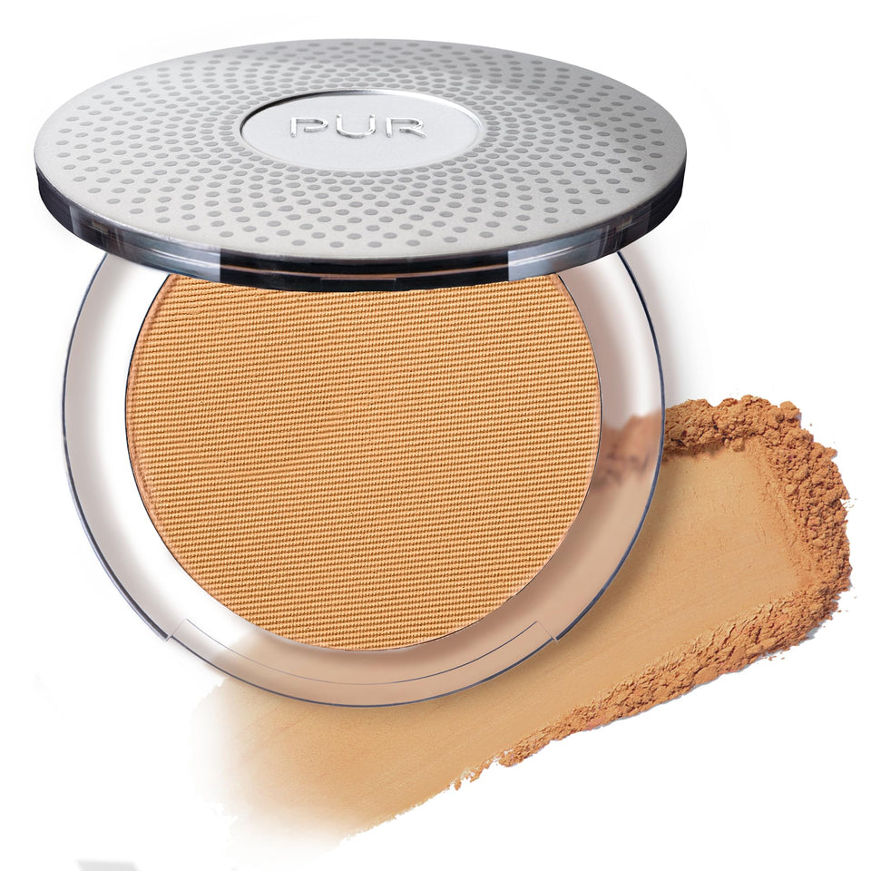PÜR MINERALS compact front view showing sleek packaging and travel-friendly design