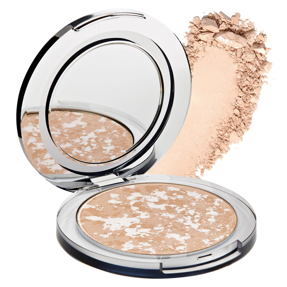 PÜR MINERALS compact front packaging showing brand and sleek case, professional look