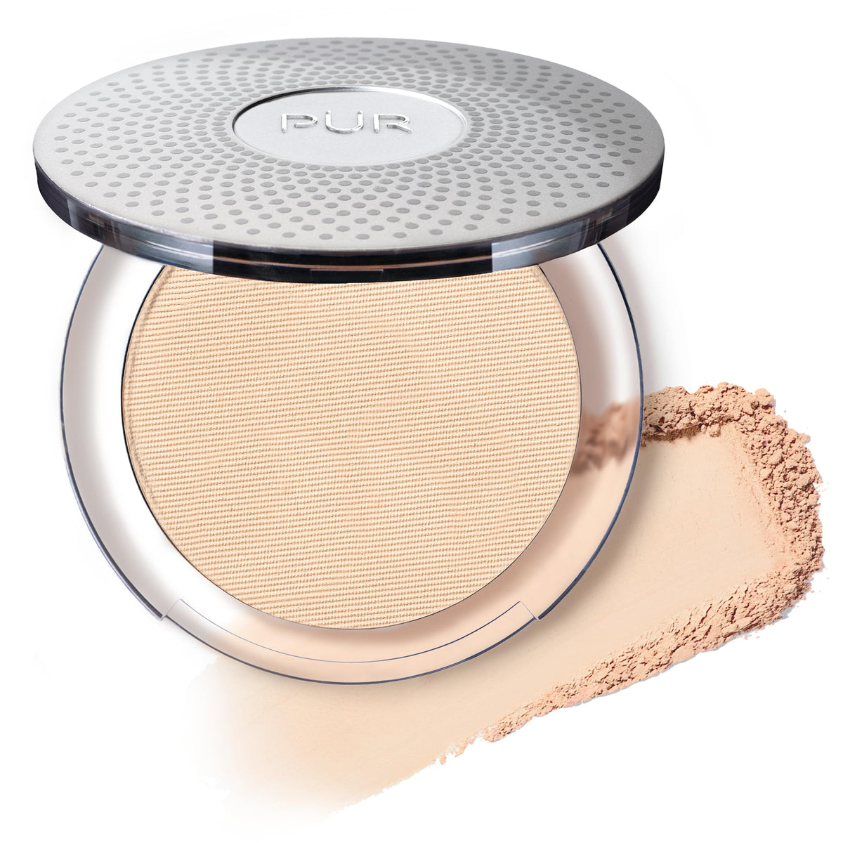 PÜR MINERALS compact front view showing shade Vanilla and packaging convenience
