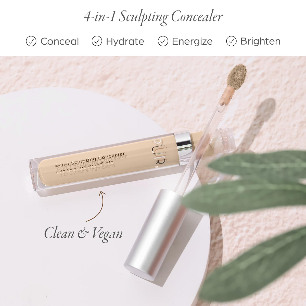 PÜR MINERALS concealer label and closed cap emphasizing shade Bone LG3
