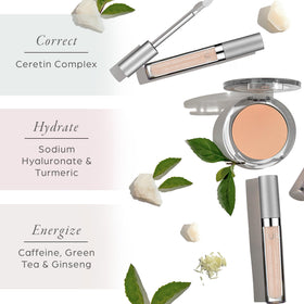 PÜR MINERALS concealer being applied with a brush for precise coverage