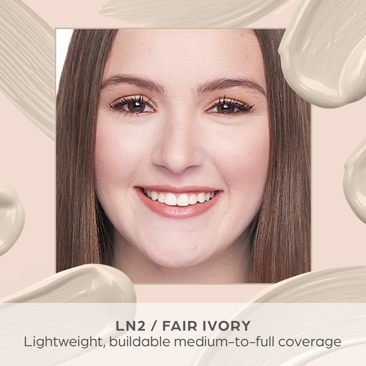 PÜR MINERALS ingredient display highlighting sodium hyaluronate and caffeine hydration benefit