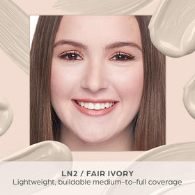 PÜR MINERALS ingredient display highlighting sodium hyaluronate and caffeine hydration benefit