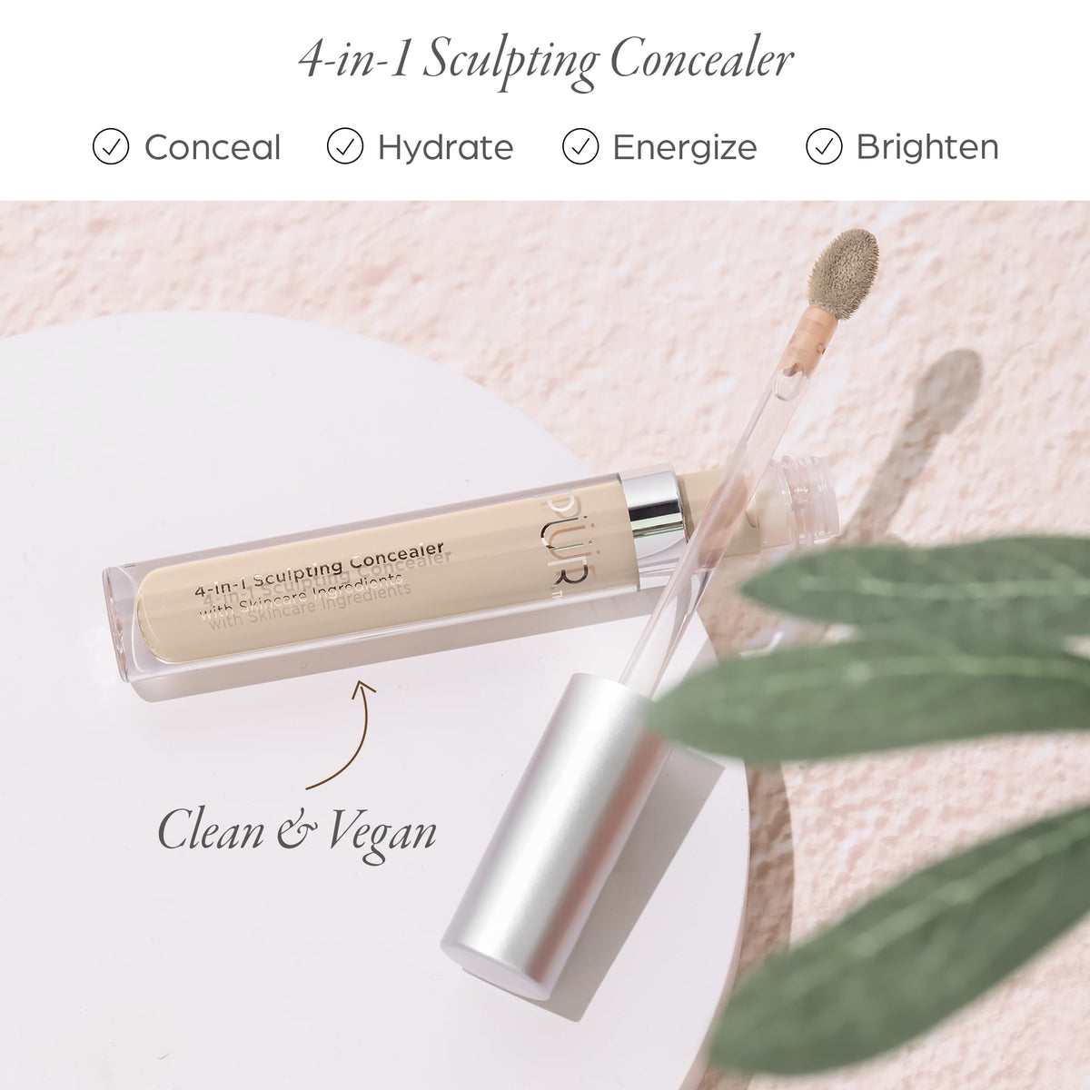 PÜR MINERALS open concealer texture close-up showing creamy blendability benefit
