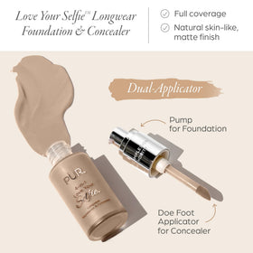 PÜR MINERALS close-up of doe-foot applicator for precise coverage