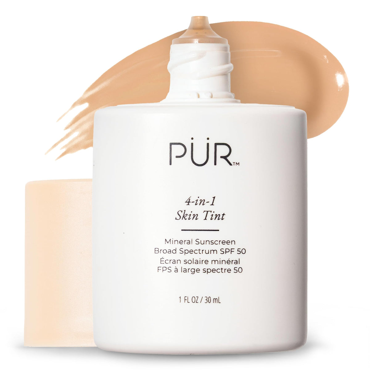 PÜR MINERALS front packaging MN3 linen showing compact pump and shade