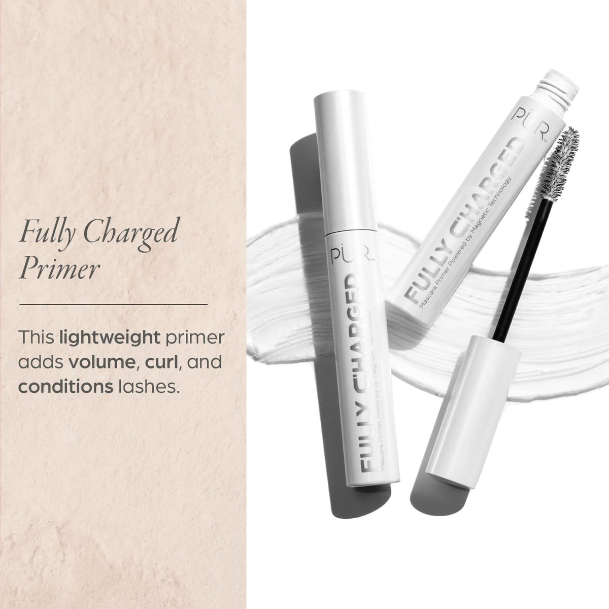 PÜR MINERALS wand close-up demonstrating brush detail for even coating benefit