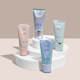 PÜR MINERALS ingredients display with probiotics and aloe for calmer skin