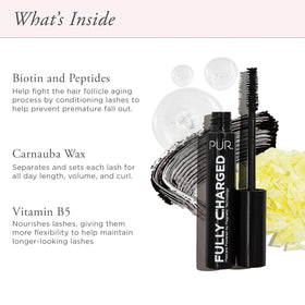 PÜR MINERALS on model for natural look illustrating lifted lashes benefit