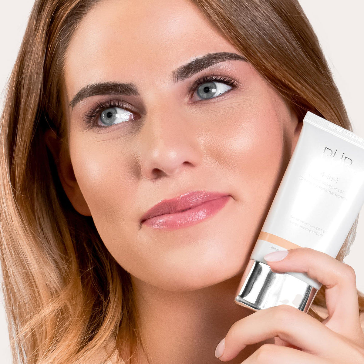 PÜR MINERALS on vanity in morning routine setting showing time-saving multitasker