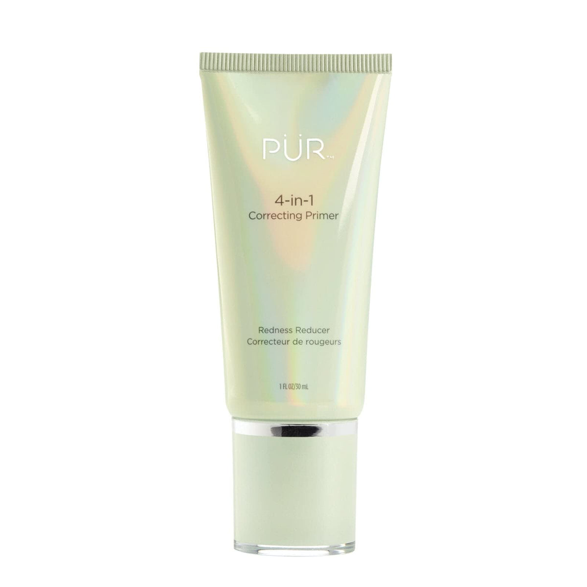 PÜR MINERALS front packaging showing green-tinted primer and product name for corrector benefits