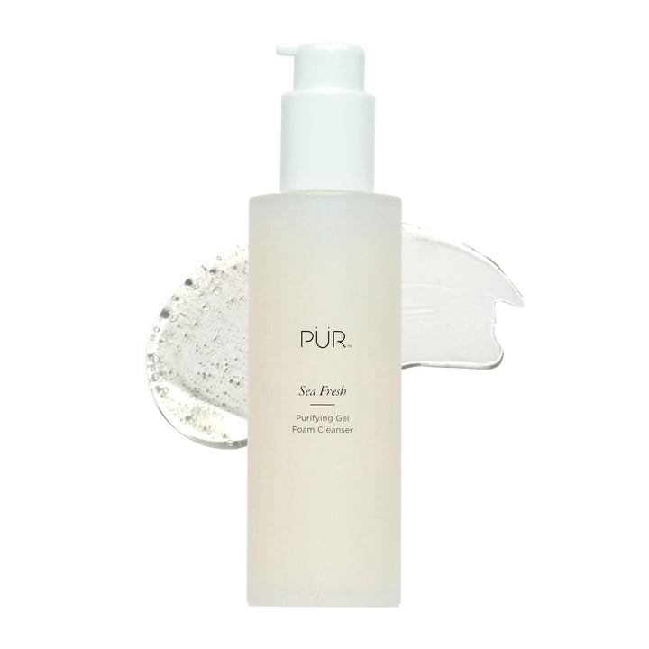 PÜR MINERALS front bottle view showing cleanser and brand clarity