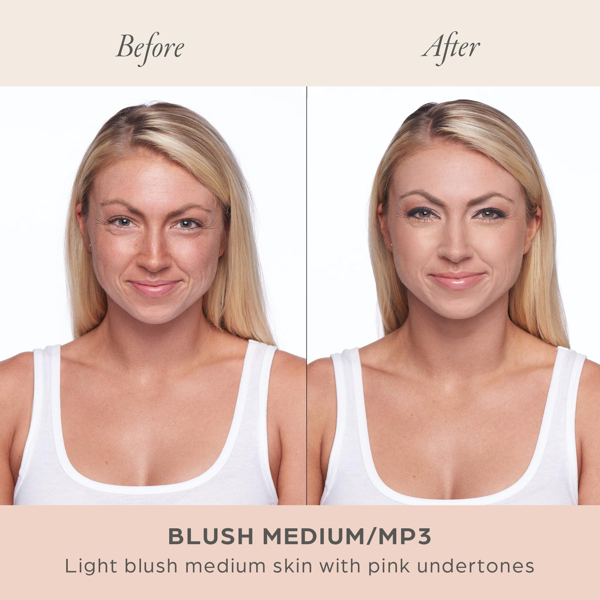 PÜR MINERALS texture close-up demonstrating blendable finish and natural matte look