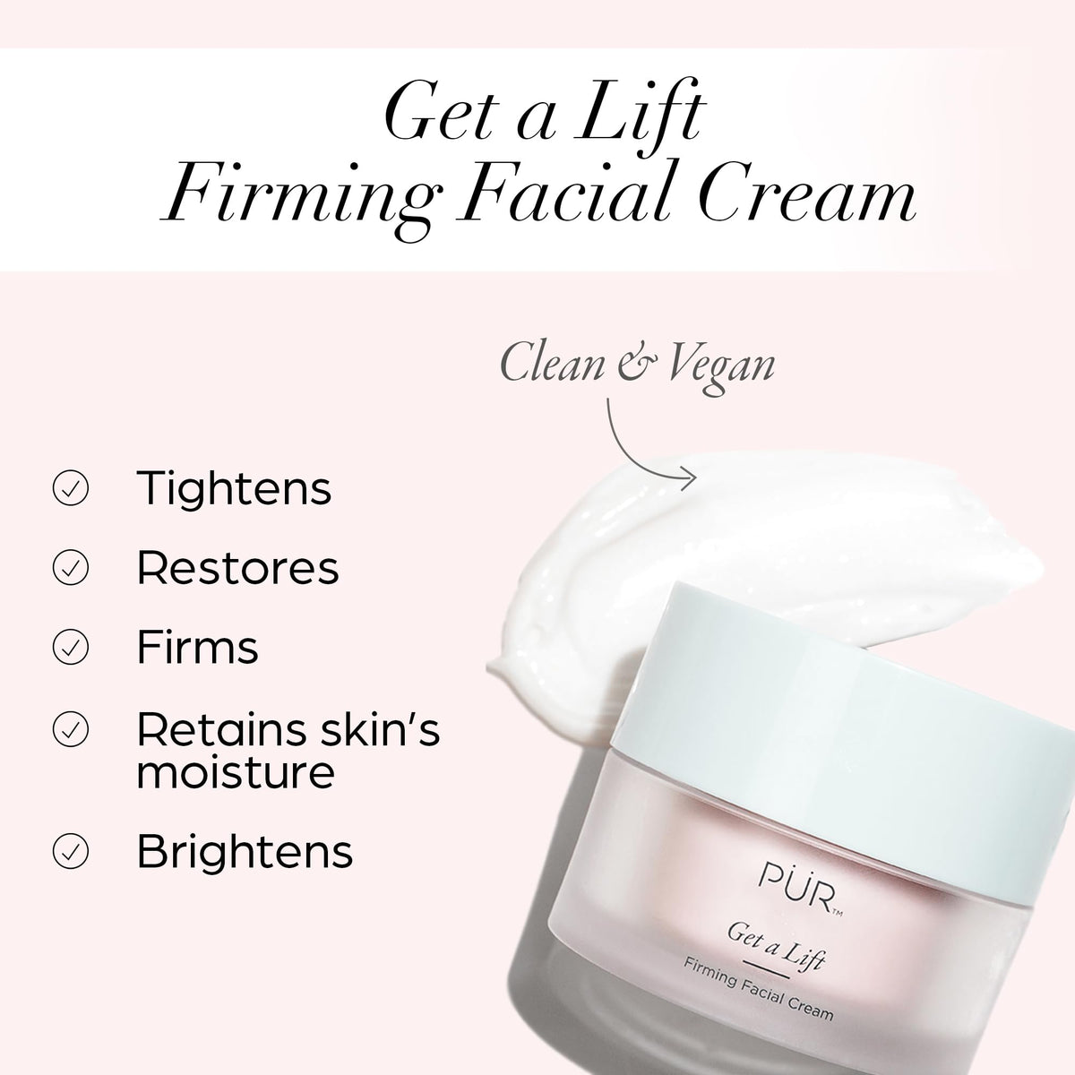 PÜR MINERALS cream texture close-up demonstrating lightweight consistency