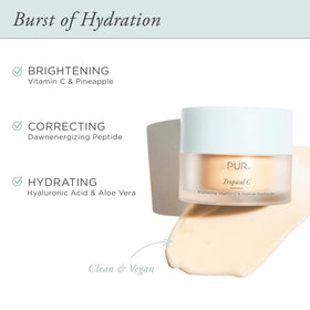 PÜR MINERALS detailed scoop showing creamy peach-tinted texture for easy application