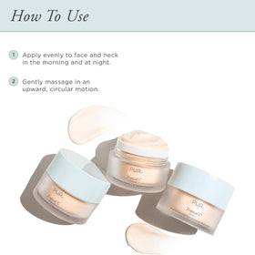 PÜR MINERALS before and after complexion image illustrating brighter-looking skin