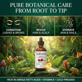 PURA D'OR brush applying oil to eyebrow for fuller-looking brow enhancement
