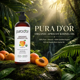 PURA D'OR oil pouring to show light texture and fast absorption benefit