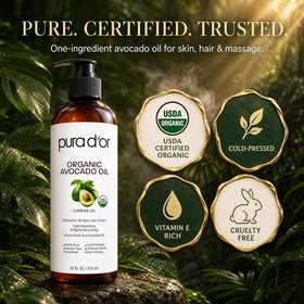 PURA D'OR used as hair treatment adding shine and manageability