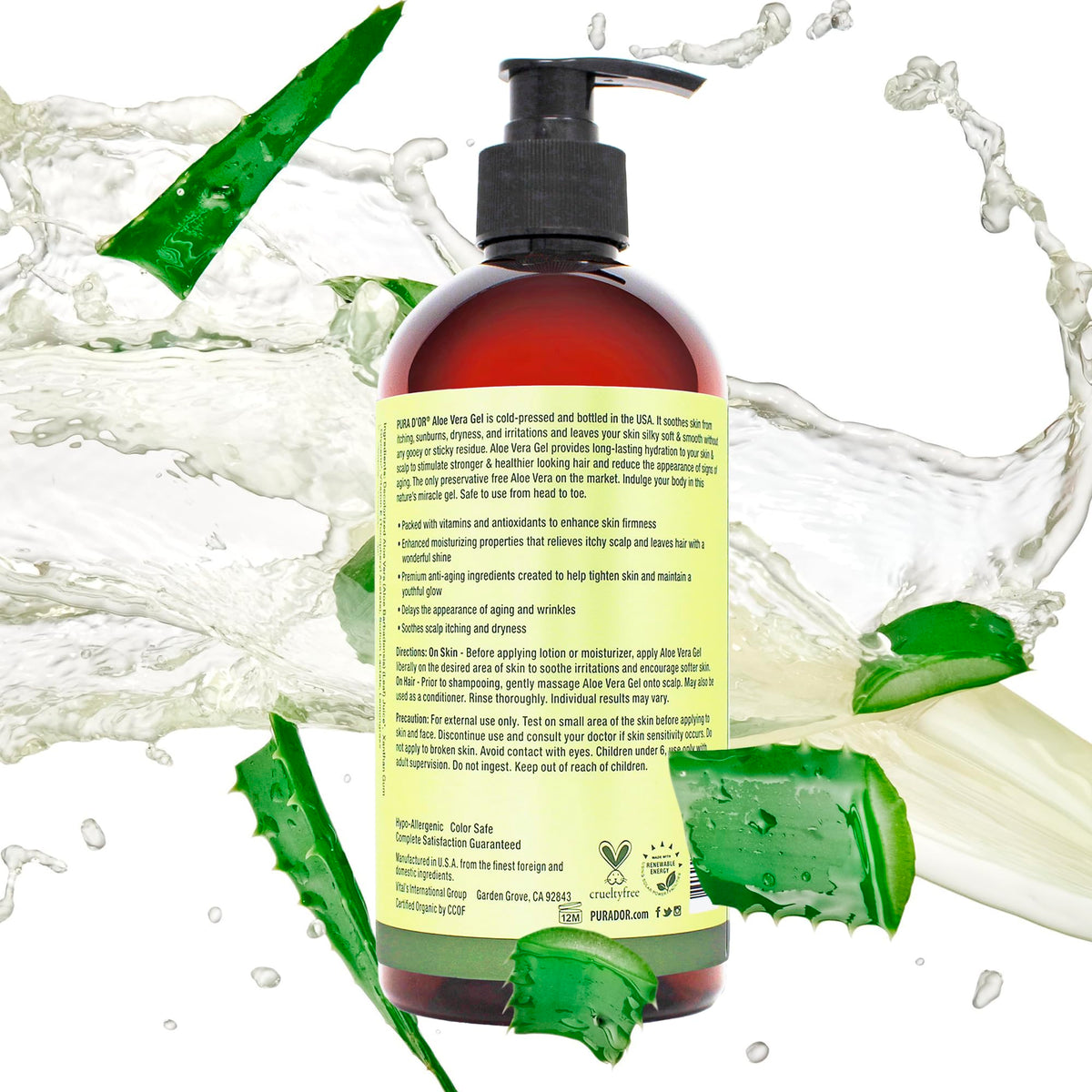 PURA D'OR bottle in bathroom lifestyle illustrating everyday convenience benefit