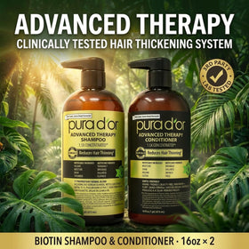 PURA D'OR bottle label close-up displaying key ingredients and clarity