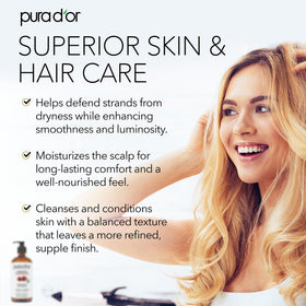 PURA D'OR oil texture close-up illustrating pure cold-pressed richness