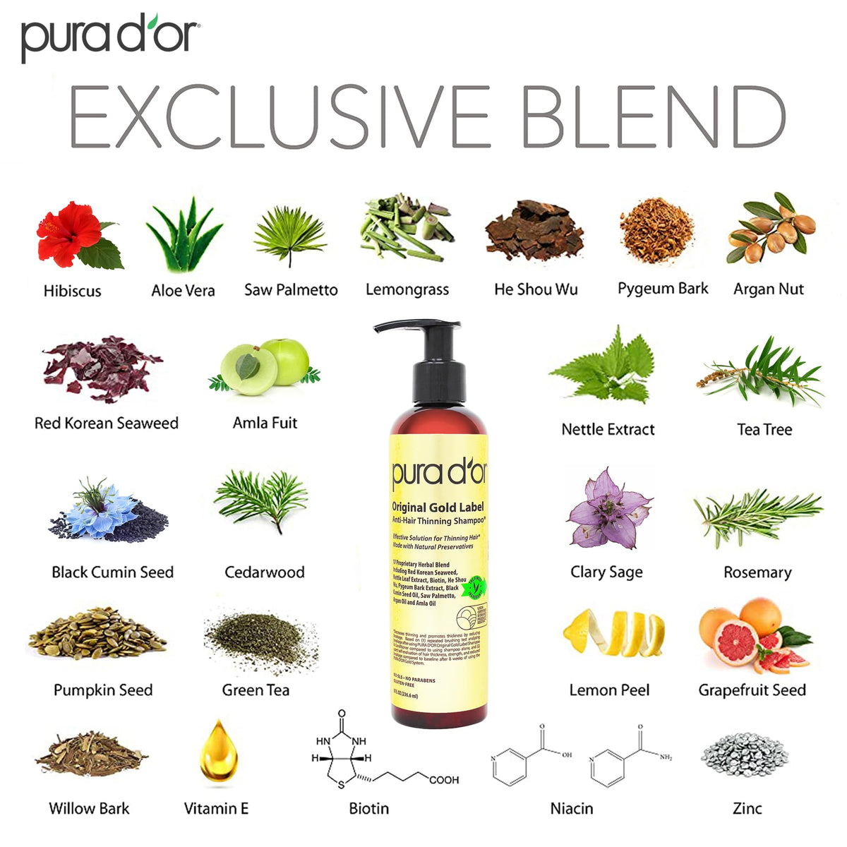 PURA D'OR conditioner creamy texture demonstrating deep moisturizing feel