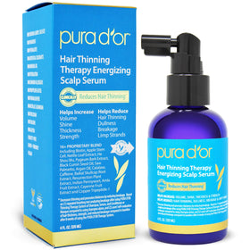 PURA D'OR front packaging showing 4oz serum for fuller-looking hair