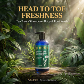 PURA D'OR gel texture lather demonstrating gentle cleansing
