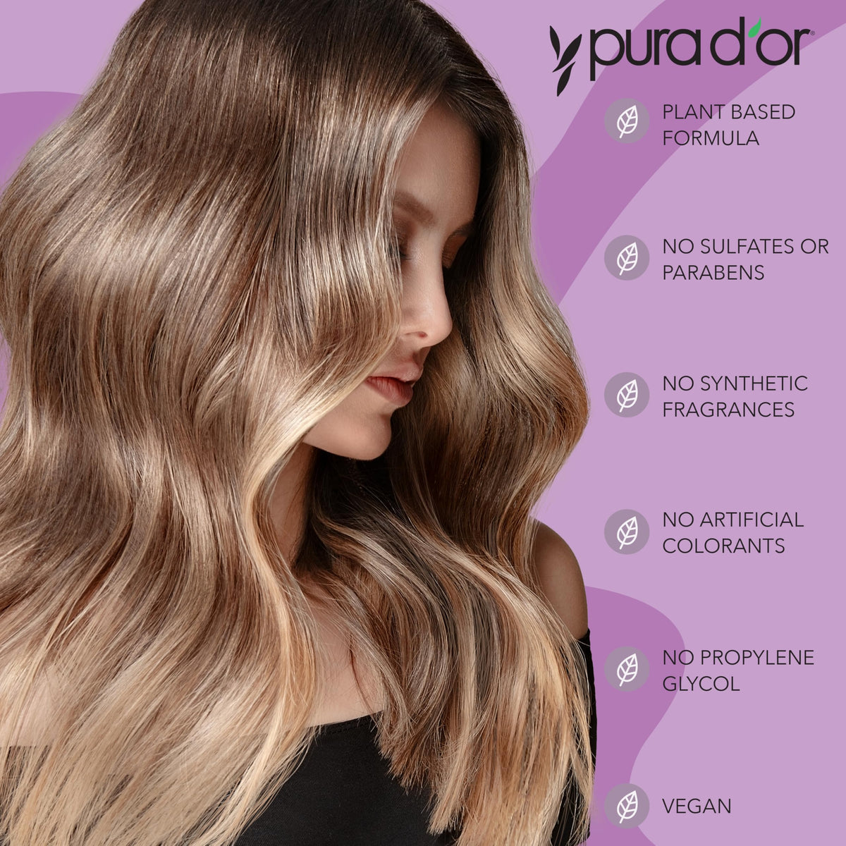 PURA D'OR in-use in shower demonstrating clarifying lather benefit