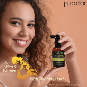 PURA D'OR ingredient label closeup emphasizing clean, potent actives