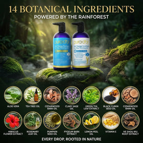 PURA D'OR ingredients label close-up showing herbal formulation