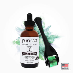 PURA D'OR label close-up listing active ingredients and effectiveness