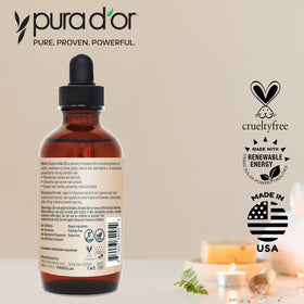 PURA D'OR on bathroom vanity illustrating daily routine and polished hands