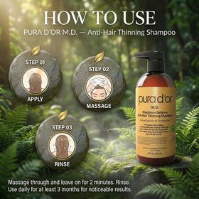 PURA D'OR lifestyle bathroom scene showing daily care benefit