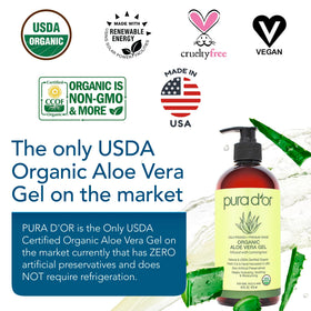 PURA D'OR close-up gel texture illustrating cooling hydration benefit