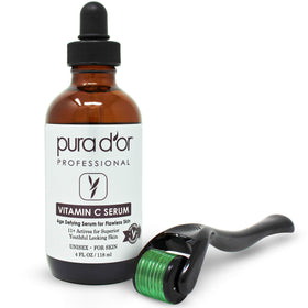 PURA D'OR front packaging showing product and brightening benefit