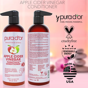 PURA D'OR size comparison bottle in hand showing travel-friendly volume