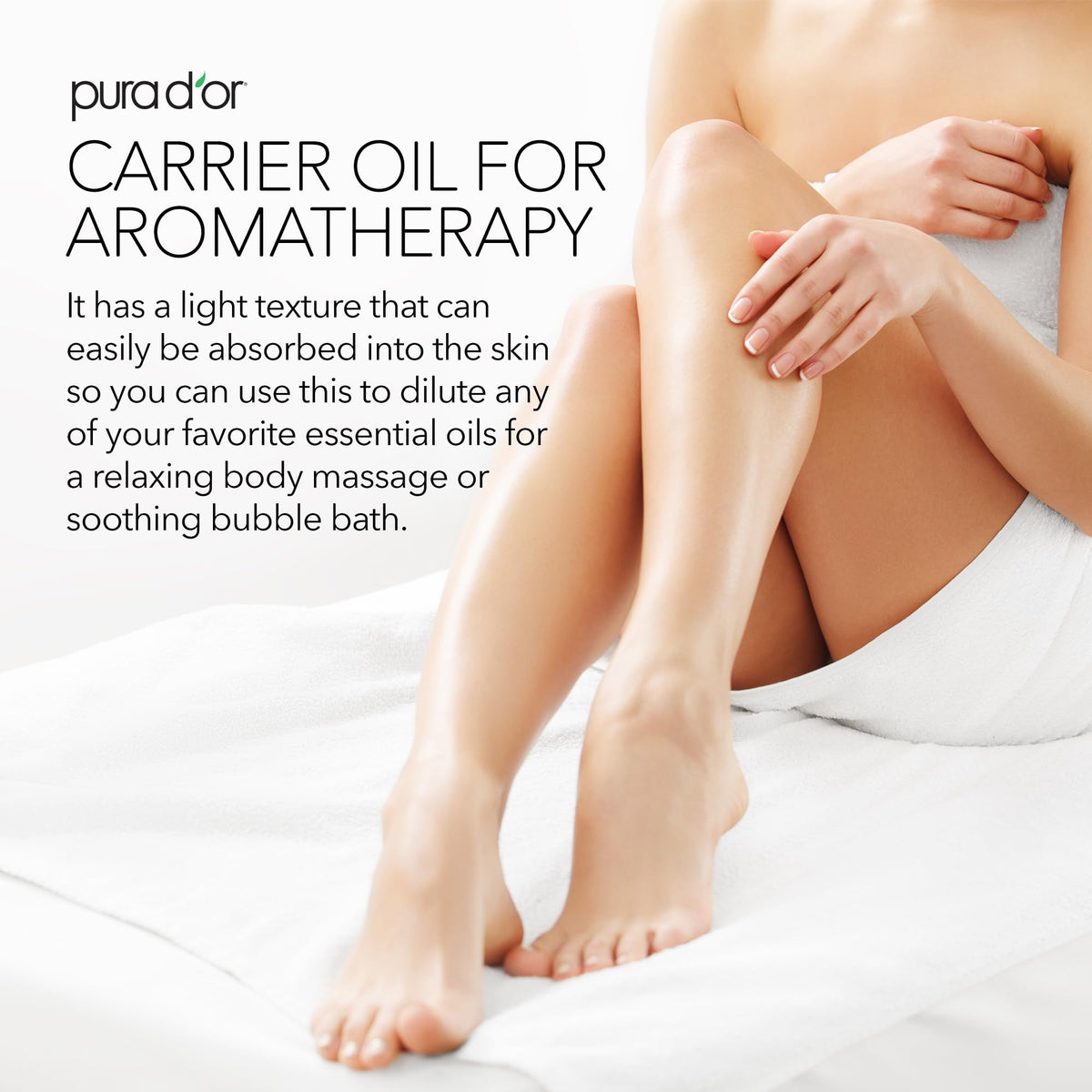 PURA D'OR applied to hair ends showing improved smoothness and shine