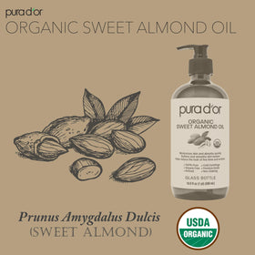 PURA D'OR label close-up showing USDA organic certification and purity
