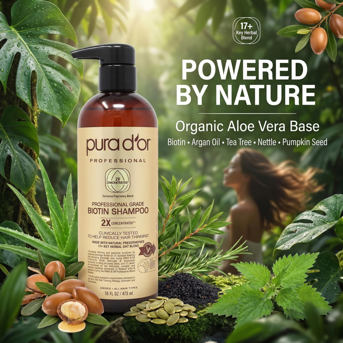 PURA D'OR creamy lather texture delivering gentle cleansing